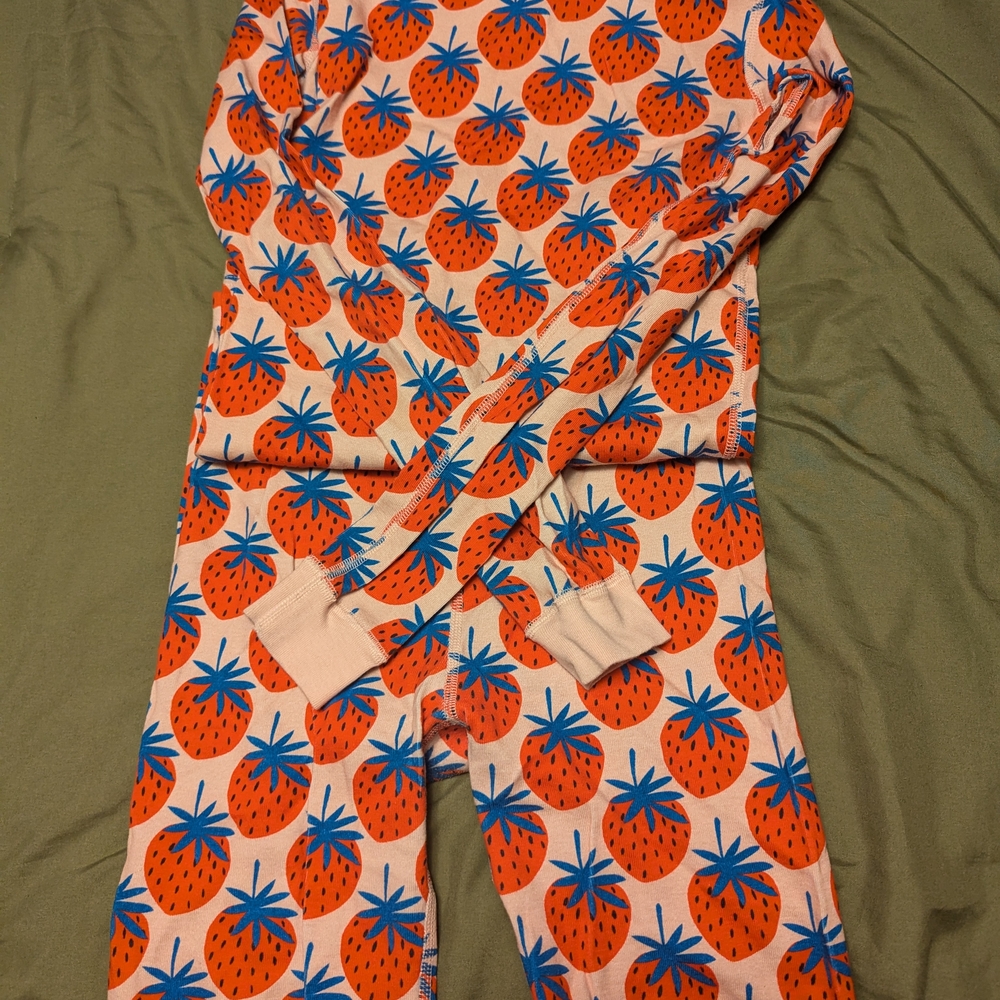 Strawberry Print Pajama Set